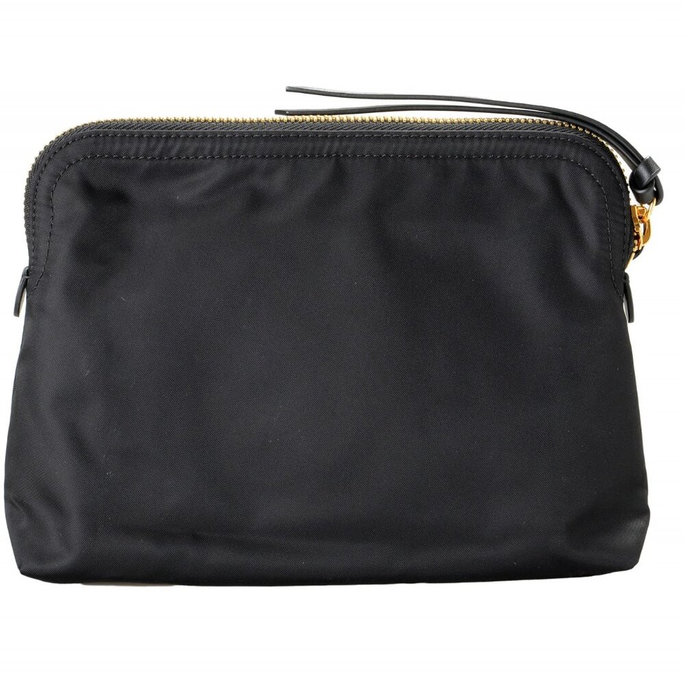 Burberry Black Pouch Clutch Cosmetic Bag Nylon Leather - Picture 3 of 5